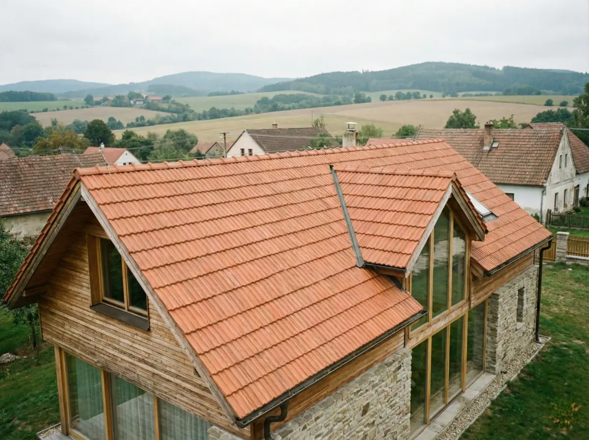 Střecha po vyčištění